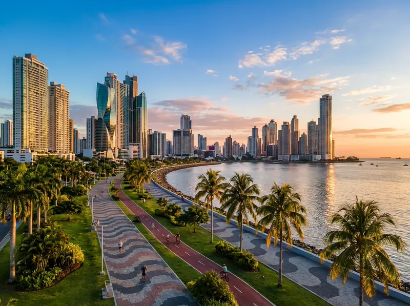 Skyline de Ciudad de Panamá junto al mar